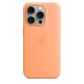 Apple Funda de Silicona MagSafe iPhone 15 Pro Max Orange Sorbet sticky