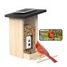 Birdfy Feeder Ebony Lite Comedero inteligente para pájaros, con energía solar, cámara y reconocimiento de pájaros AI sticky