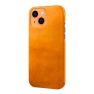 Casecentive Leather Back case iPhone 14 Plus tan sticky