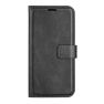 Casecentive Leather Wallet case with closure iPhone 15 Pro Max black sticky