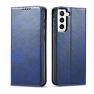 Casecentive Leren Wallet case Luxe Samsung Galaxy S21 blauw sticky