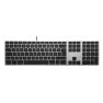 Matias Wired Aluminum Keyboard Mac german QWERTZ space grey sticky