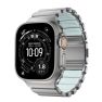 Nomad Stratos Titanium Strap Apple Watch 44mm / 45mm / 46mm / 49mm Natural / Icy Blue Glow sticky