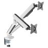 Ranqer Soporte de Monitor Arm Dual RGB blanco sticky