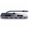 Satechi USB-C Hub Aluminium Clamp Pro grijs sticky