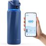 WaterH Boost Botella de Agua Inteligente 946ml Magnetite Blue sticky