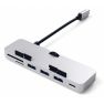 Satechi USB-C Hub Aluminium Clamp Pro zilver sticky