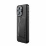 Mujjo funda de piel para cartera iPhone 15 Pro Max negro sticky