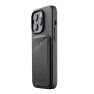 Mujjo funda de piel para cartera iPhone 14 Pro negro sticky