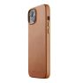 Mujjo funda de piel con MagSafe iPhone 14 / 15 Plus marrón sticky