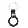 Casecentive leren sleutelhanger AirTag case zwart sticky