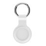 Casecentive siliconen sleutelhanger AirTag case wit sticky