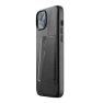 Mujjo funda de piel para iPhone 14 / 15 Plus negro sticky