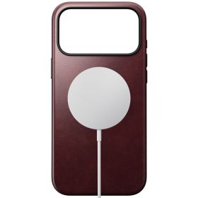 Nomad Funda de Cuero Moderna iPhone 17 Pro Borgoña Horween