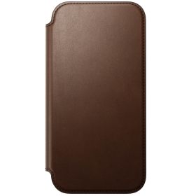 Nomad Funda Tipo Cartera/ Libro de Cuero Moderna  iPhone 17 Pro Max Marrón