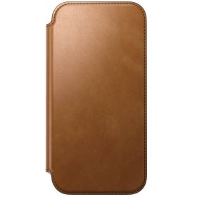 Nomad Funda Tipo Cartera/ Libro de Cuero Moderna iPhone 17 Pro Max English Tan