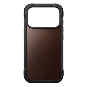Nomad Funda de Cuero Resistente iPhone 17 Pro Rustic Brown Horween