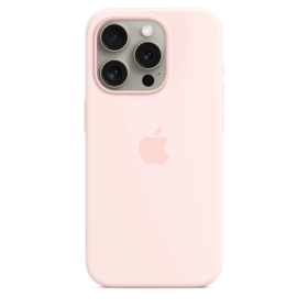 Apple Funda de Silicona MagSafe iPhone 15 Pro Light Pink