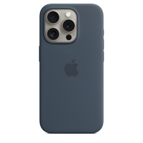 Apple Funda de Silicona MagSafe iPhone 15 Pro Max Storm Blue