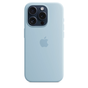 Apple Funda de Silicona MagSafe iPhone 15 Pro Light Blue