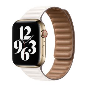 Apple Leather Link Apple Watch S/M 42mm / 44mm / 45mm Chalk