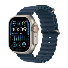 Apple Ocean Band Correa para Apple Watch 44mm / 45mm / 46mm / 49mm Azul / Titanio