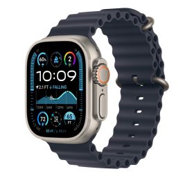 Apple Ocean Band Correa para Apple Watch 44mm / 45mm / 46mm / 49mm Azul marino / Titanio