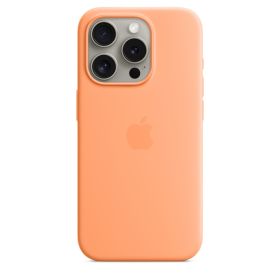 Apple Funda de Silicona MagSafe iPhone 15 Pro Max Orange Sorbet