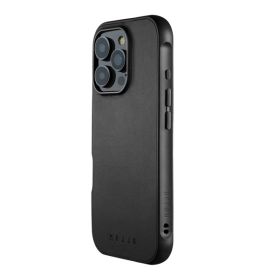Mujjo Leather Shield Case iPhone 16 Pro Max negro