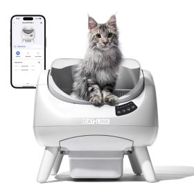 CATLINK Open X - Open Top Caja De Arena Autolimpiable Automática Blanco