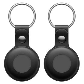 Lifemate Life Tag Funda de Cuero Paquete de 2 Negro