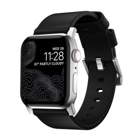 Nomad Active Leather Band Pro Black Connectr Silver 42/44/45mm