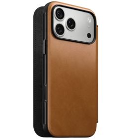 Nomad Modern Camino Funda Folio de Piel iPhone 18 Pro Max English Tan
