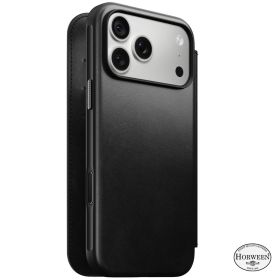 Nomad Modern Funda Folio de Piel Horween iPhone 18 Pro Max Negra