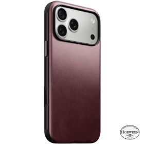 Nomad Funda Modern de Piel Horween iPhone 18 Pro Max Burdeos