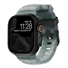Nomad Rocky Point Correa para Apple Watch (Ultra) 42mm / 44mm / 45mm / 46mm / 49mm Sierra Stone Connector Negro
