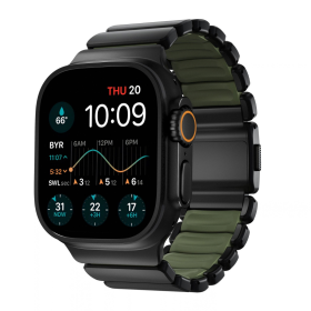 Nomad Stratos Correa de Titanio para Apple Watch 44mm / 45mm / 46mm / 49mm Negro/Forest