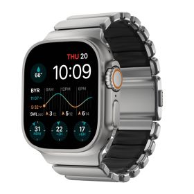 Nomad Stratos Correa de Titanio para Apple Watch 44mm / 45mm / 46mm / 49mm Natural/Negro