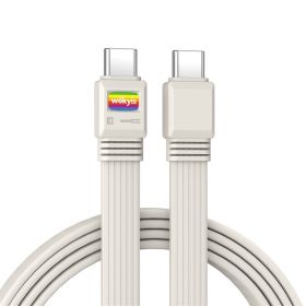 Cable Plano Wokyis Retro USB4 1m – 80Gbps, Carga 240W, Vídeo 8K, Compatible con Thunderbolt 5/4/3