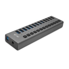 i-Tec USB 3.0 HUB de carga 13 puertos + Adaptor de red 60 W gris