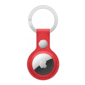 Apple AirTag Leather Key Ring (PRODUCT) RED