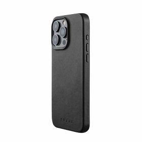 Mujjo funda de piel con MagSafe iPhone 15 Pro Max negro