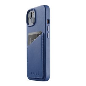 Mujjo funda cartera de Piel iPhone 13 / 14 azul