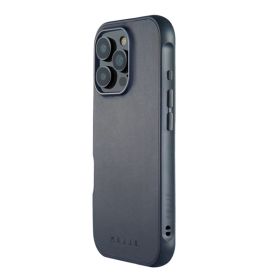 Mujjo Leather Shield Case iPhone 16 Pro azul