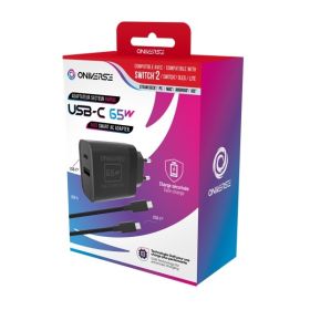 Oniverse Cable Adaptador CA 65W USB C Switch 2 Negro (1,5 metros)
