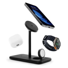 Twelve South HiRise Deluxe Soporte de Carga Inalámbrica 3 en 1 Negro