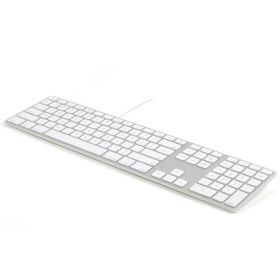 Matias Kabelgebundene Tastatur QWERTZ mit Nummernblock silber
