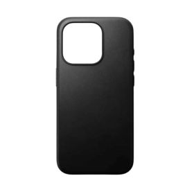 Nomad moderna funda de piel magsafe iPhone 15 negro