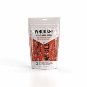 Whoosh XL Tech toallitas de limpieza (paquete de 3)